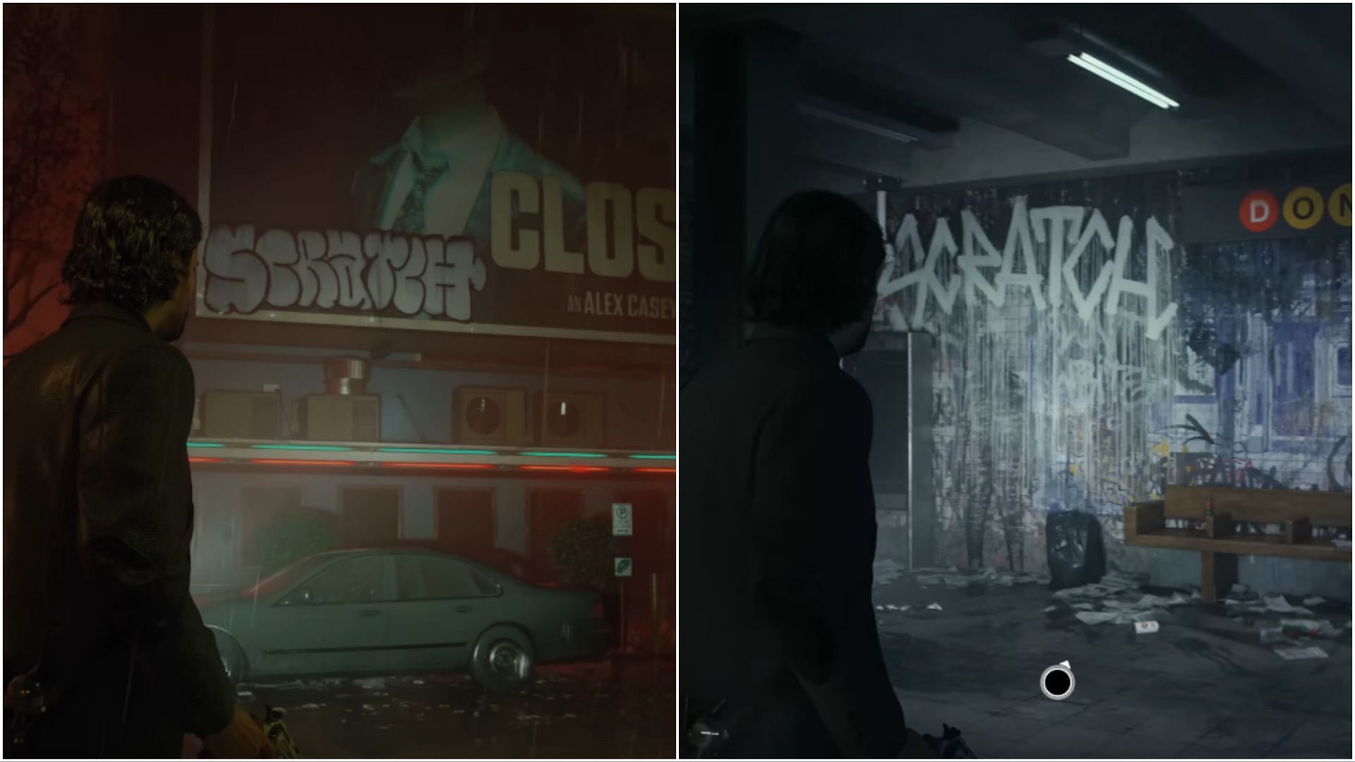 Alan's nocturnal exploration of the streets (Image via Remedy Entertainment)